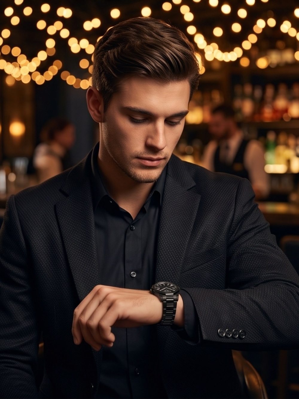 Invicta Black on Black Ion-Plated Stainless Steel Bracelet Watch - Picture 6 of 9
